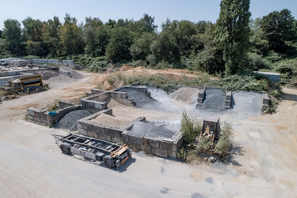 Baustoffboxen Luftaufnahme